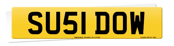Registration number SU51 DOW